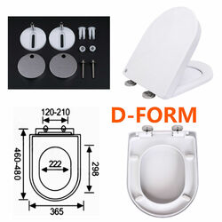 Toilettendeckel WC Sitz Klodeckel mit Absenkautomatik Toilettenbrille Bad Weiss⭐⭐⭐⭐⭐🔥Fabrik 20%OFF🔥Beste Qualität🔥10 Jahre Garantie