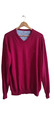 Fynch-Hatton Strickpullover mit V-Ausschnitt aus 100% Baumwolle Fuschia XL Ma...