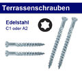 Terrassenschrauben Edelstahl - C1 oder A2 - Torx 5x40-80mm CUT-Spitze Fräsrippen