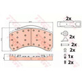 1x ORIGINAL® Trw Bremsbelagsatz, Scheibenbremse Hinten für Mercedes-Benz