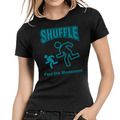 Shuffle Feel the Movement Melbourne Club Urban DJ Women Damen Girlie T-Shirt