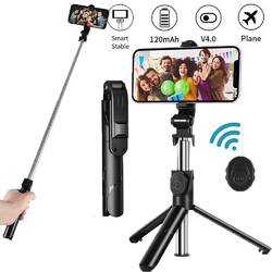 DE Smartphone Selfie Stick Bluetooth Stativ Teleskop Stange Fernbedienung Handy