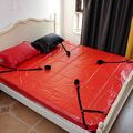 Bondage Bett Fesseln Restraint Handfesseln Fußfesseln Handschellen für Paare SM