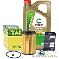 MANN-FILTER ÖLFILTER+5L CASTROL EDGE FST 5W-30 LL FÜR SKODA OCTAVIA 5E AB 12# # # FÜR MOTORISIERUNG 1.6 2.0 TDI PASSEND # # #