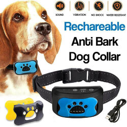 3in1 Anti Bell Hundehalsband Erziehungshalsband Hundetrainer Vibration Halsring