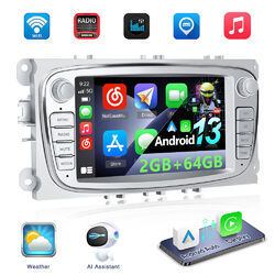 64GB Android 13.0 Carplay Autoradio GPS Für Ford Focus MK2 Mondeo Mk4 S/ C-Max