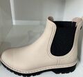 Tamaris, Gummistiefel-Stiefelette, Gummi, Beige, UVP 59,95