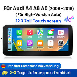 12.3" Android 12 Autoradio für Audi A4 A5 B8 S4 CarPlay DAB+ BT 4+64GB GPS Navi