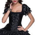 sexy Corsage Korsett Corsagentop schwarz Gothic Bustier Steampunk Top