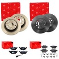 TRW BREMSSCHEIBEN + BELÄGE VORNE + HINTEN passend für VW GOLF 6 AUDI A3 8P LEON