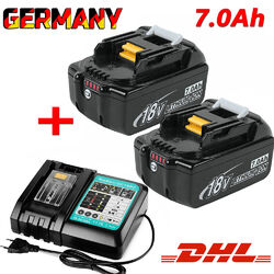 2er Set - 7,0Ah 18V für Makita Akku BL1860B 197422-4 BL1850 BL1830 BL1840 NEU