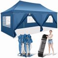 Pavillon 3x3/3x6m Pop-Up Faltpavillon Gartenzelt Wasserdicht Partyzelt Festzelt