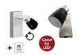 Wandlampe mit Schalter Wandleuchte Wandstrahler Wandspot schwarz GU10 auch LED 