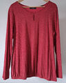 Tchibo Langärmeliges Damen Blusenshirt Rot mit Alloverprint M 40/42 ♥ Love ♥