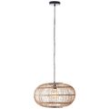 Brilliant Pendel Hänge Leuchte Lampe WOODBALL Metall Bambus schwarz natur 44 cm