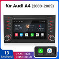 CarPlay 7" Autoradio Für Audi A4 S4 RS4 B6 B7 SEAT EXEO Android 13 GPS Navi RDS