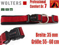 Wolters Halsband Professional Comfort Gr. 7 Hundehalsband gepolstert rot-schwarz