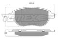 Bremsbelagsatz Scheibenbremse TOMEX Brakes TX 13-42 für PEUGEOT CITROËN 207 307