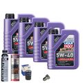 Motoröl 5W40 LIQUI MOLY 4L+MAHLE Ölfilter+Spülung+Cera Tec+Ölablassschraube