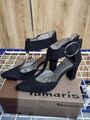 Damen Pumps Gr. 38 schwarz mit Blockabsatz