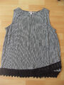 Esprit süße Bluse / Top Gr. M / 38 schwarz / weiß mit Spitze * wie Neu *