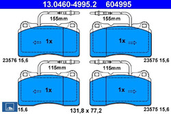 Ate 13.0460-4995.2 Bremsbelagsatz für Scheibenbremse Bremsbelagsatz 