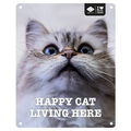 D&D Katzen-Schild I Love Happy Cats Living here, NEU