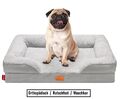 Hundebett Orthopädisch Waschbar Rutschfest Abnehmbarer Plüsch 112x81x17,5 cm XL