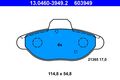 Bremsbelagsatz Scheibenbremse ATE 13.0460-3949.2 für FIAT CINQUECENTO 170AA