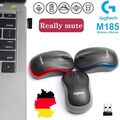 LOGITECH M185 Maus Wireless Schnurlos Mouse Kabellos Funk & SB Empfänger 1000DPI