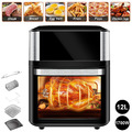 XXXL 1800W HEISSLUFT FRITTEUSE AIRFRYER BACKOFEN FETTFREI DREHGRILL 12L SCHWARZ