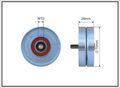 CAFFARO Umlenk-/Führungsrolle Keilrippenriemen 375-99 Metall für HYUNDAI TUCSON