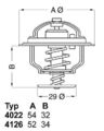 BorgWarner (Wahler) Thermostat, Kühlmittel 4022.82D1 für FIAT LANCIA