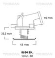 Thermostat Kühlmittel TRISCAN für MERCEDES C-KLASSE T-Model