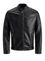 Jack & Jones Rocky Jacket - Giacca In Pelle Sintetica Nero - Taglia M Uomo