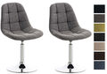 2er Set Stühle Emil Stoff Drehbare Esszimmerstühle Drehstühle Polsterstühle
