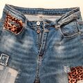 Italy Jeans Boyfriend Animal Print Pailletten Patches S M