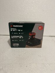 PARKSIDE 12 V Akku PAPK 12 A4, 2 Ah und Ladegerät PLGK 12 A3 Neu und OVP