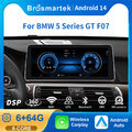 12,3" Android 14 Autoradio CarPlay DAB+ 8-Core 64GB GPS Navi Für BMW 5er F07 CIC