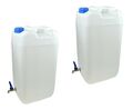 2 x 30 L Wasserbehälter Hahn Wasserkanister Trinkwasserkanister Kanister SET