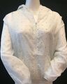 BNWT STELLA MORGAN Sheer White Hooded Dog Pattern Lightweight Rain Coat UK 14