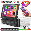 1+32G 1 DIN 7 Zoll Flip Out Android 13 Carplay Autoradio GPS NAVI WIFI FM Kamera