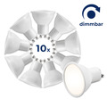 LED Leuchtmittel GU10 Strahler 6W dimmbar, 510lm 4000K Neutralweiß, 10er Pack