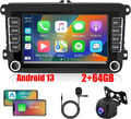 2+64GB Android 13 Autoradio DAB+ Carplay Kamera Für VW GOLF 5 6 Touran Polo 6R