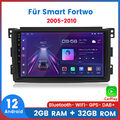 Für Smart Fortwo 451 2005-2010 Autoradio Stereo GPS Navi WIFI Android 12 Carplay