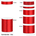 3 mm - 100 mm Satinband Schleifenband Geschenkband Deko Schleife Band auf Rolle