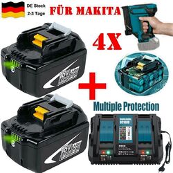 2x18V 6000mAH Akku Für Makita BL1850 BL1830 LXT BL1860B Led Anzeige+Ladegerät DP