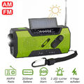 Notfall Solar Radio Handkurbel FM/AM SOS Handy USB Ladegerät LED Taschenlampe