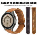 Für Samsung Galaxy Watch 4 5 Pro/ 6 Classic 43 47mm 40 44mm Ersatz Leder Armband