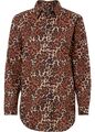 Neu Langes Hemd mit Leodruck Gr. 34 Leo Damenhemd Shirt Oversized Bluse